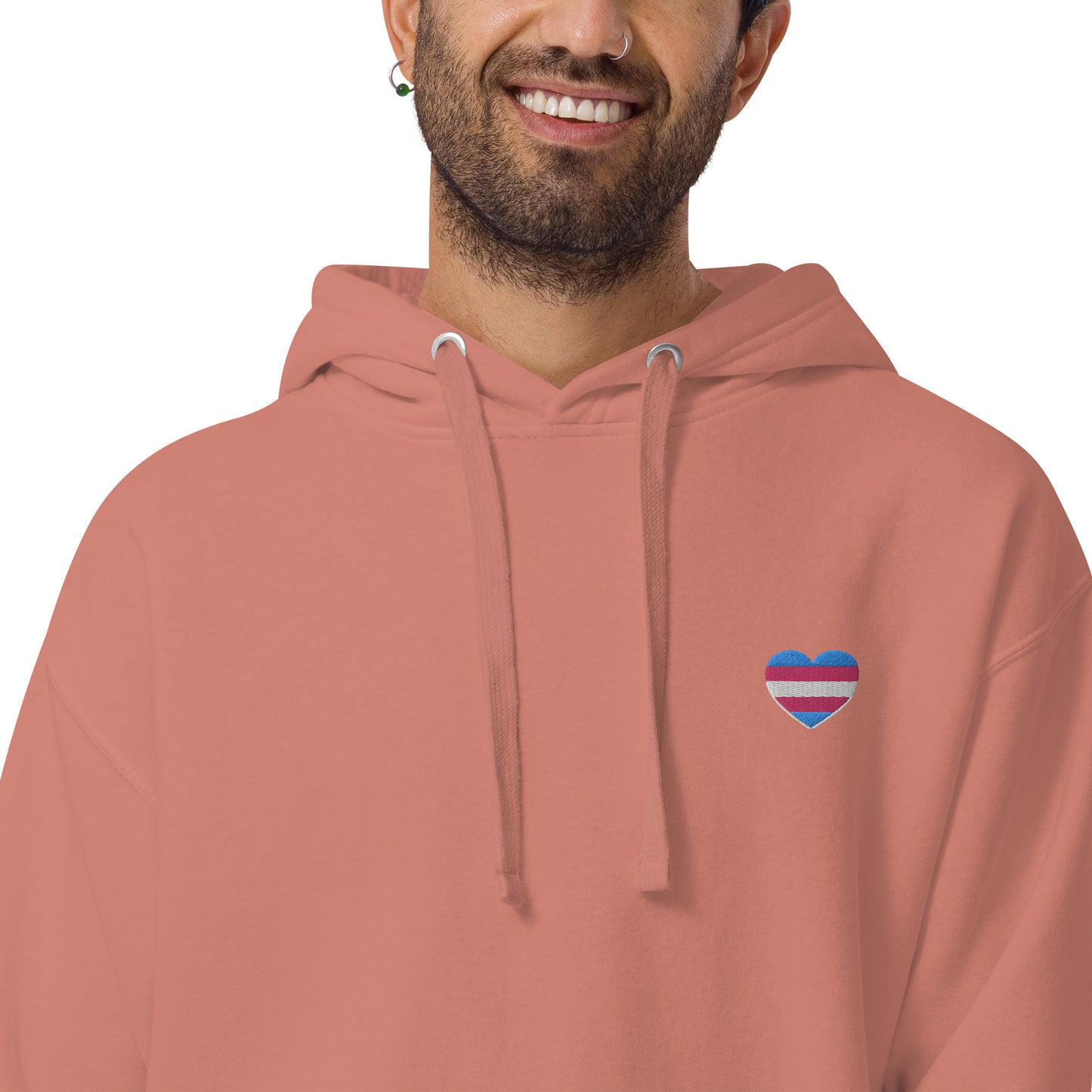 hoodie trans com imagem que demonstra 2 géneros 